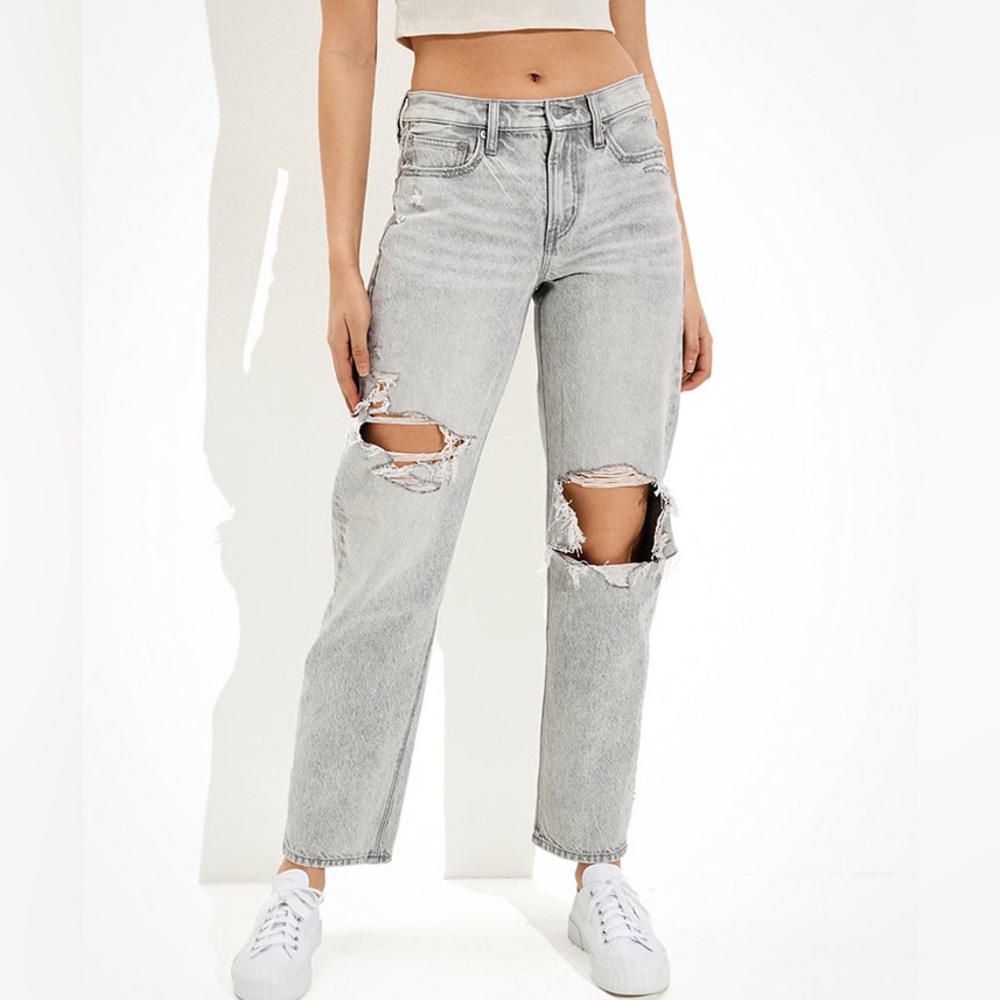 American Eagle Jeans- “Ripped 90s Straight Jean."